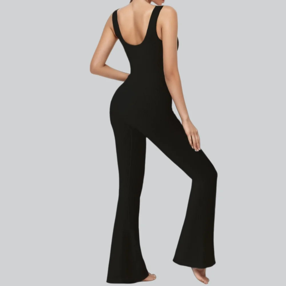 Seamless Yoga Jumpsuit – Flared Leg Fitness One-Piece