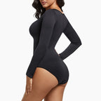 Long Sleeve Seamless Shapewear Bodysuit – Full Body Smoothing