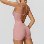 Backless Yoga Romper – Seamless One-Piece Fitness Jumpsuit